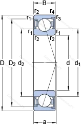 Подшипник S 7208 CD/HCP 4A