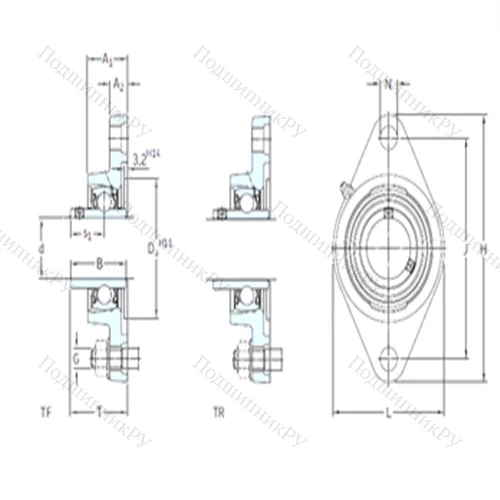 Подшипниковый узел шариковый радиальный