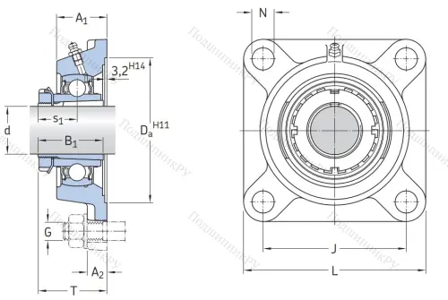 Подшипниковый узел FYJ 55 KF в Магнитогорске