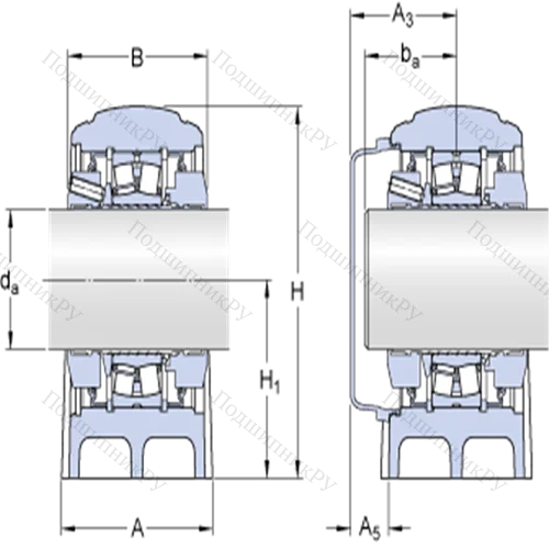 Стационарные роликоподшипниковые узлы ( ConCentra, для метрических валов) SYNT 35 FW
