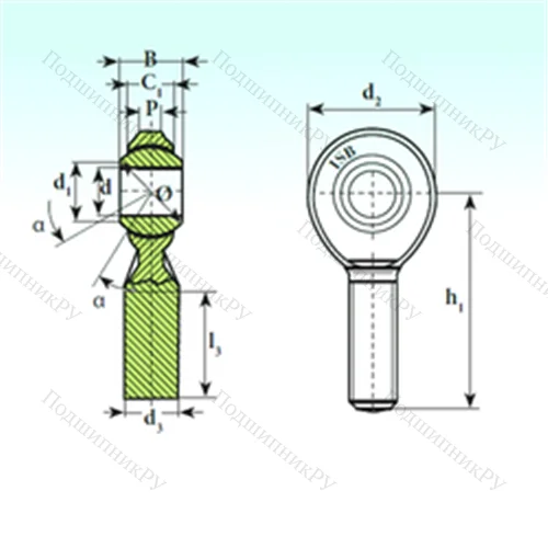 Подшипник скольжения сферический TSM.R 6