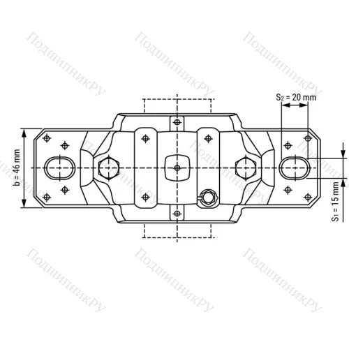 Разборный корпус опорного блока SNL 505 / Вал 20мм от производителя  LPZ