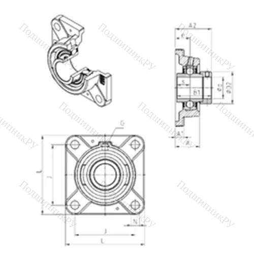 Подшипниковый узел шариковый радиальный EXFE 218