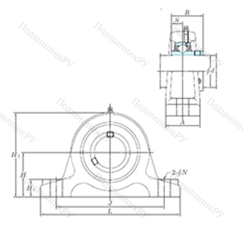 Подшипниковый узел шариковый радиальный UCIP 315-48