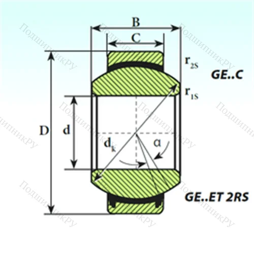 Подшипник скольжения сферический GE 10 C