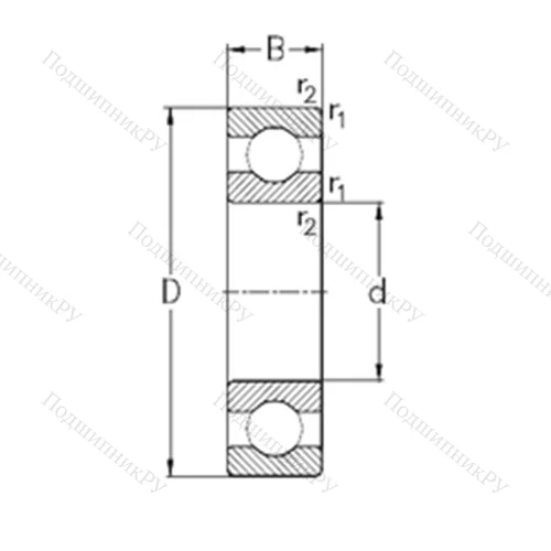 Подшипник шариковый радиальный 61934-MA