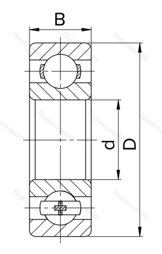 Миниатюрный шариковый подшипник 6-1000084 в Магнитогорске