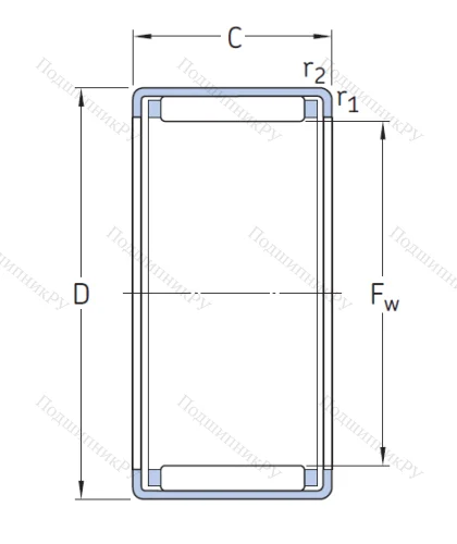 Игольчатый подшипник HK 1616
