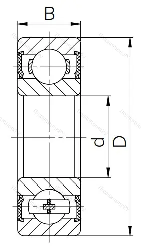 Миниатюрный шариковый подшипник 6-180026 С17 в Магнитогорске