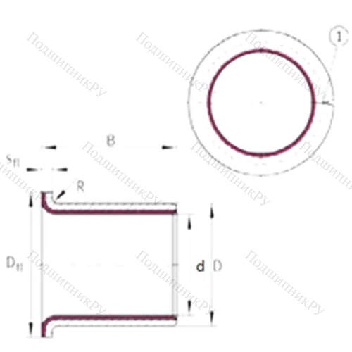 Подшипник скольжения EGF 15170-E 40