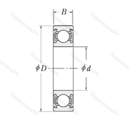 Подшипник шариковый радиальный LJ 3/4-2Z