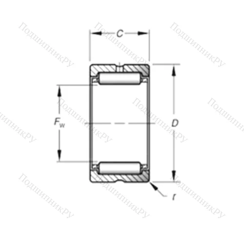 Подшипник игольчатый радиальный HJ-324120
