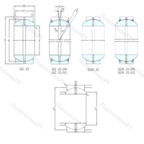 Подшипник скольжения сферический GEZ 112ES