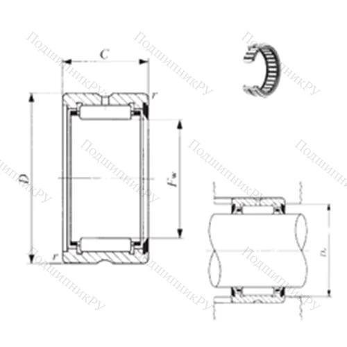 Подшипник игольчатый радиальный RNA 4922U