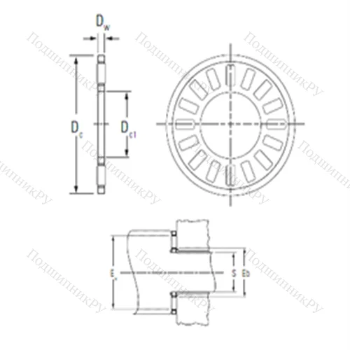 Подшипник игольчатый упорный NTA-512