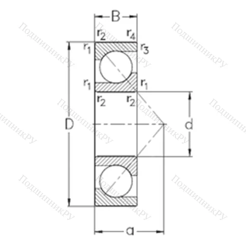 Подшипник шариковый радиально-упорный 7304-BECB-TVP