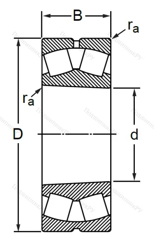 Сферический роликовый подшипник с конической посадкой на вал 113618 АМН (22318 ACKMBW 33) в Магнитогорске
