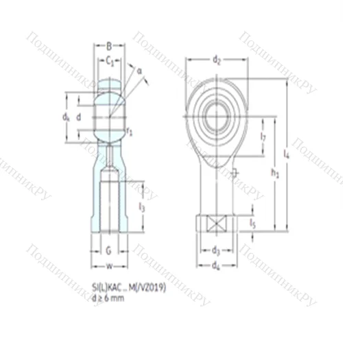 Подшипник скольжения сферический SIKAC 6M