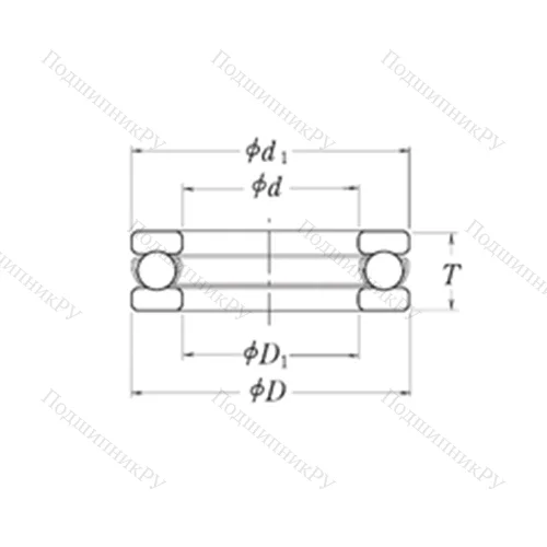 Подшипник шариковый упорный LT 4.3/4