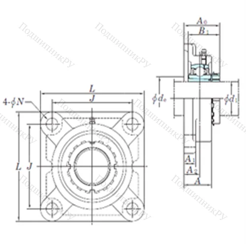 Подшипниковый узел шариковый радиальный
