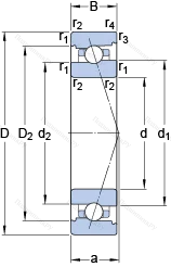 Подшипник 7020 ACB/HCP 4A
