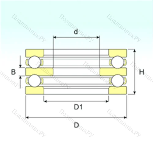 Подшипник шариковый упорный 52232 M