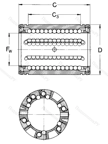 Подшипник линейный LBCR 16 D-2LS в Магнитогорске