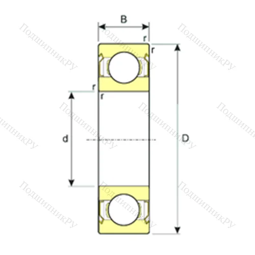 Подшипник шариковый радиальный SS 61915-ZZ