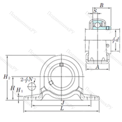 Подшипниковый узел шариковый радиальный