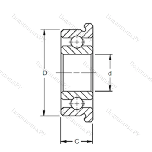 Подшипник шариковый радиальный F 635
