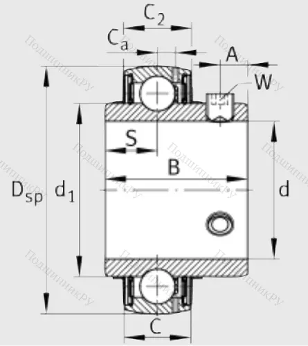 Корпусный подшипник UC 206 в Магнитогорске