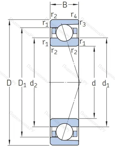 Сверхточный подшипник 7202 CD/HCP 4ADGA