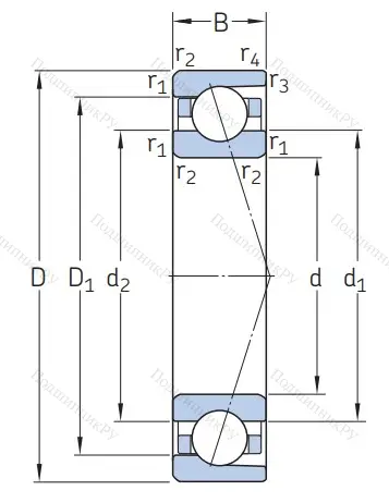 Сверхточный подшипник 708 CDGA/P 4A