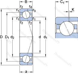 Подшипник 7006 ACD/HCP 4AH