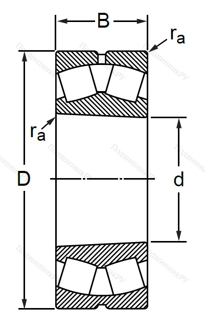 Сферический роликовый подшипник с конической посадкой на вал 113615 УН (22315 KMBF 6W 33)
