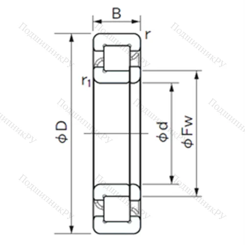 Подшипник роликовый радиальный NUP 1020