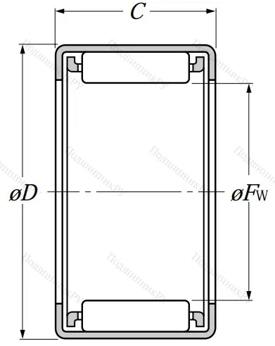 Игольчатый подшипник HK 2220 C