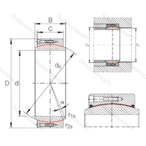 Подшипник скольжения сферический GE 950 DW