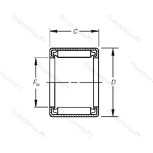 Подшипник игольчатый радиальный BH-1012 от производителя  TIMKEN