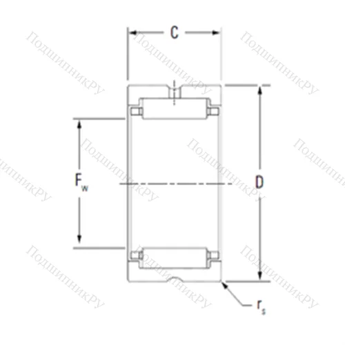 Подшипник игольчатый радиальный HJ-364824