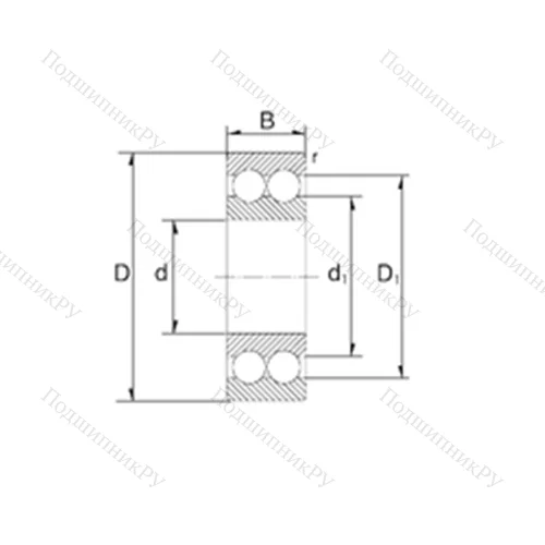 Подшипник шариковый радиально-упорный 3207