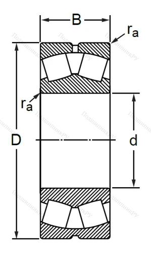 Сферический роликовый подшипник 30-3622 АМН (22322 MBW 33C 3) в Магнитогорске