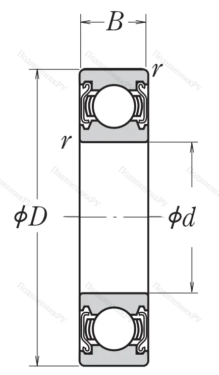 Однорядный шариковый подшипник