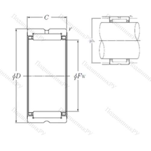 Подшипник игольчатый радиальный NK 47/30R