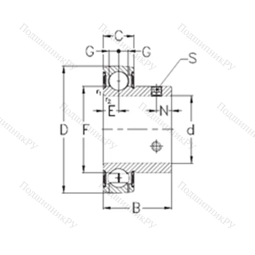 Подшипник шариковый радиальный GAY 40-NPPB