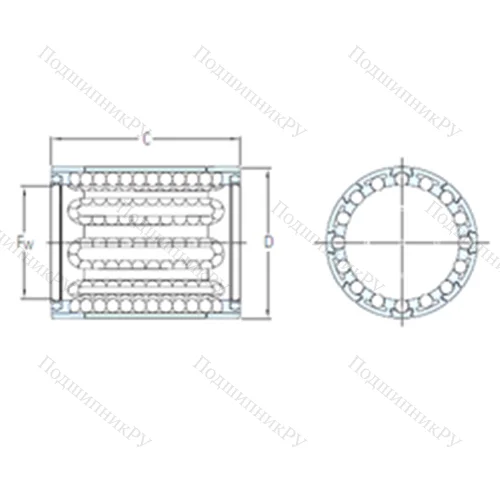 Подшипник шариковый линейный LBBR 8-2LS