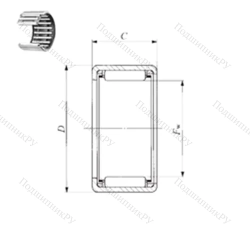 Подшипник игольчатый радиальный TLA 2520 Z