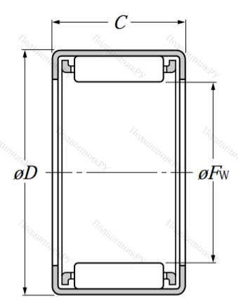 Игольчатый подшипник HK 0609 T 2