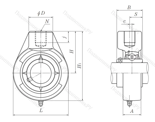 Подшипниковый узел UCHB 212 D 1 (UCHA 212) в Магнитогорске