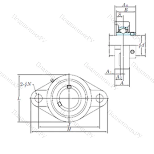Подшипниковый узел шариковый радиальный UCFL 207-23E от производителя  KOYO